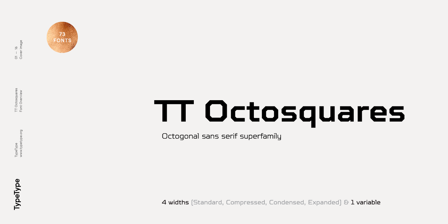 TT Octosquares Compressed Font preview
